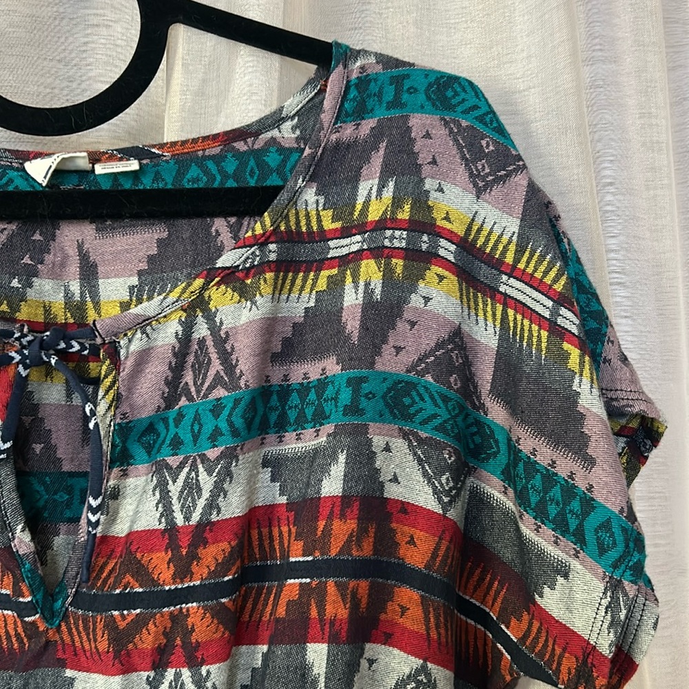 Pendleton + Roxy fringed cover up dress, M, NWT